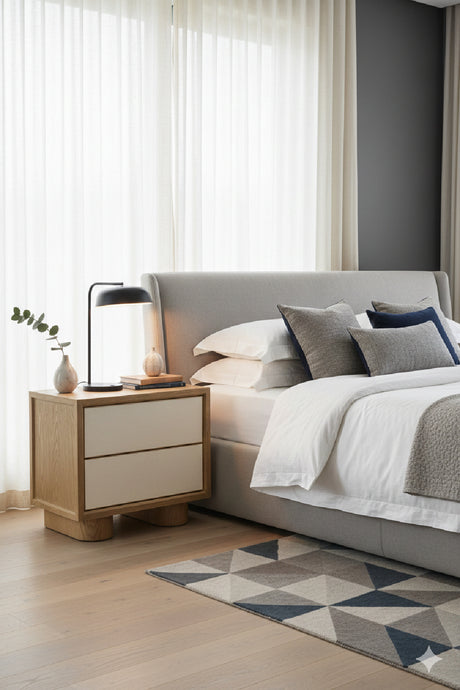 Refined Shagreen Nightstand | Novi Living Marcelle