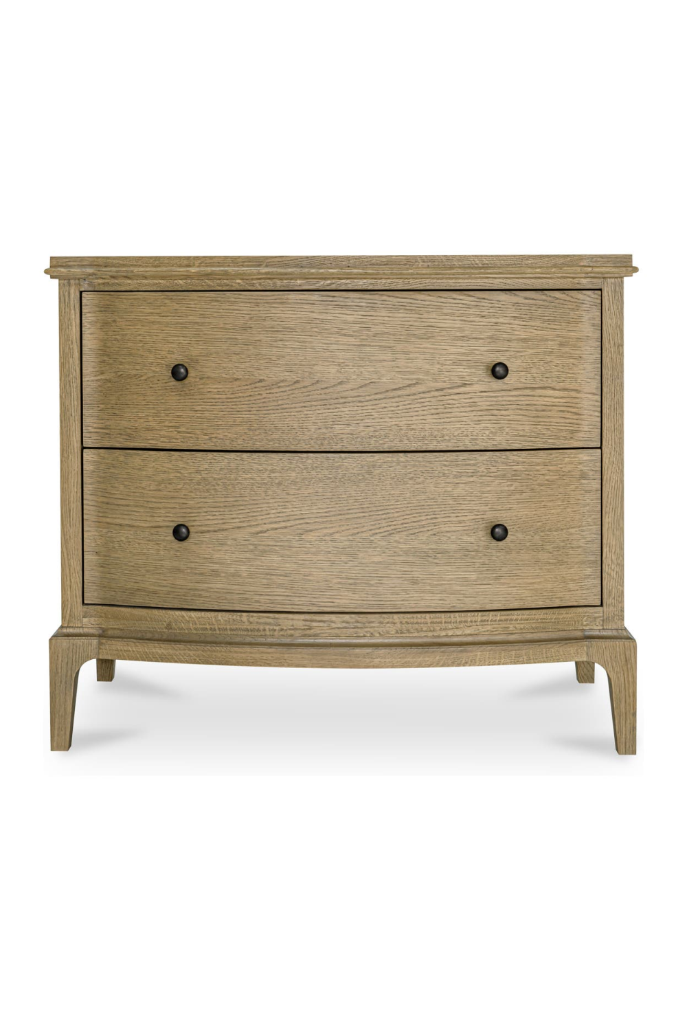 Brown Oak 2-Drawer Nightstand | Novi Living Sadie | Oroa.com