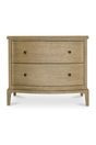Modern European furniture - Brown Oak 2-Drawer Nightstand - www.oroa.com