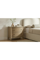 Modern European furniture - Brown Oak 2-Drawer Nightstand - www.oroa.com