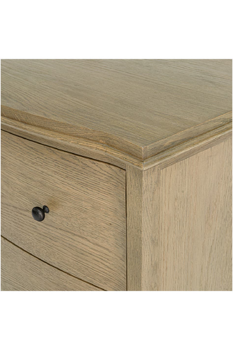 Modern European furniture - Brown Oak 2-Drawer Nightstand - www.oroa.com