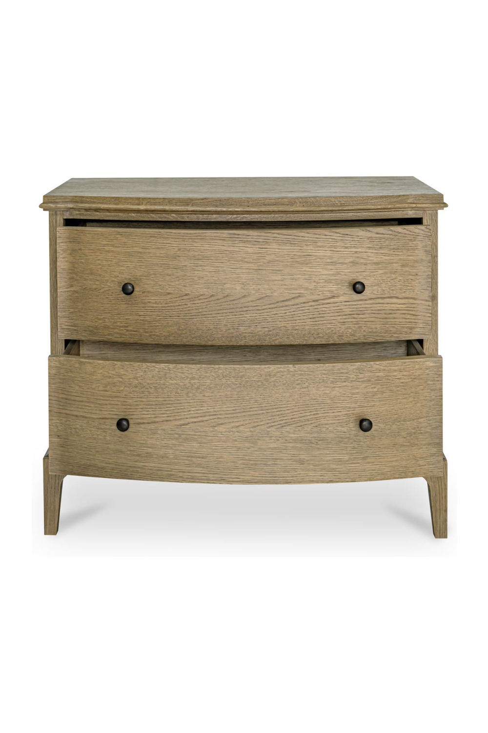 Brown Oak 2-Drawer Nightstand | Novi Living Sadie | Oroa.com