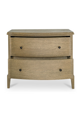 Modern European furniture - Brown Oak 2-Drawer Nightstand - www.oroa.com