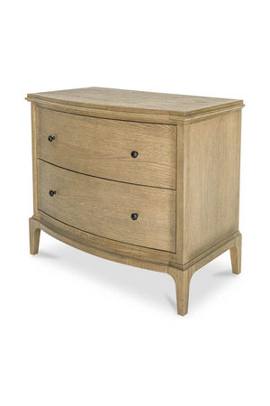 Brown Oak 2-Drawer Nightstand | Novi Living Sadie | Oroa.com