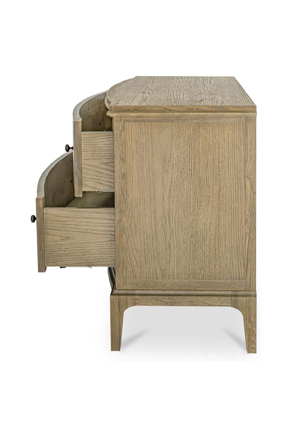Brown Oak 2-Drawer Nightstand | Novi Living Sadie | Oroa.com