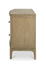 Modern European furniture - Brown Oak 2-Drawer Nightstand - www.oroa.com