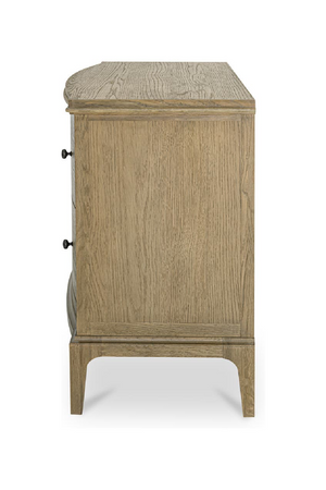 Brown Oak 2-Drawer Nightstand | Novi Living Sadie | Oroa.com