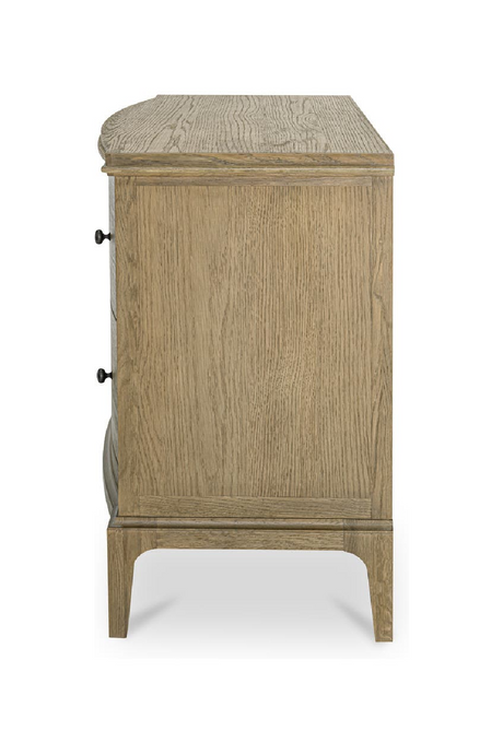 Modern European furniture - Brown Oak 2-Drawer Nightstand - www.oroa.com