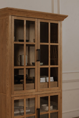 Modern European furniture - Oak 4-Door Tall Cabinet - www.oroa.com