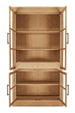 Oak 4-Door Tall Cabinet | Novi Living Raymond | Oroa.com