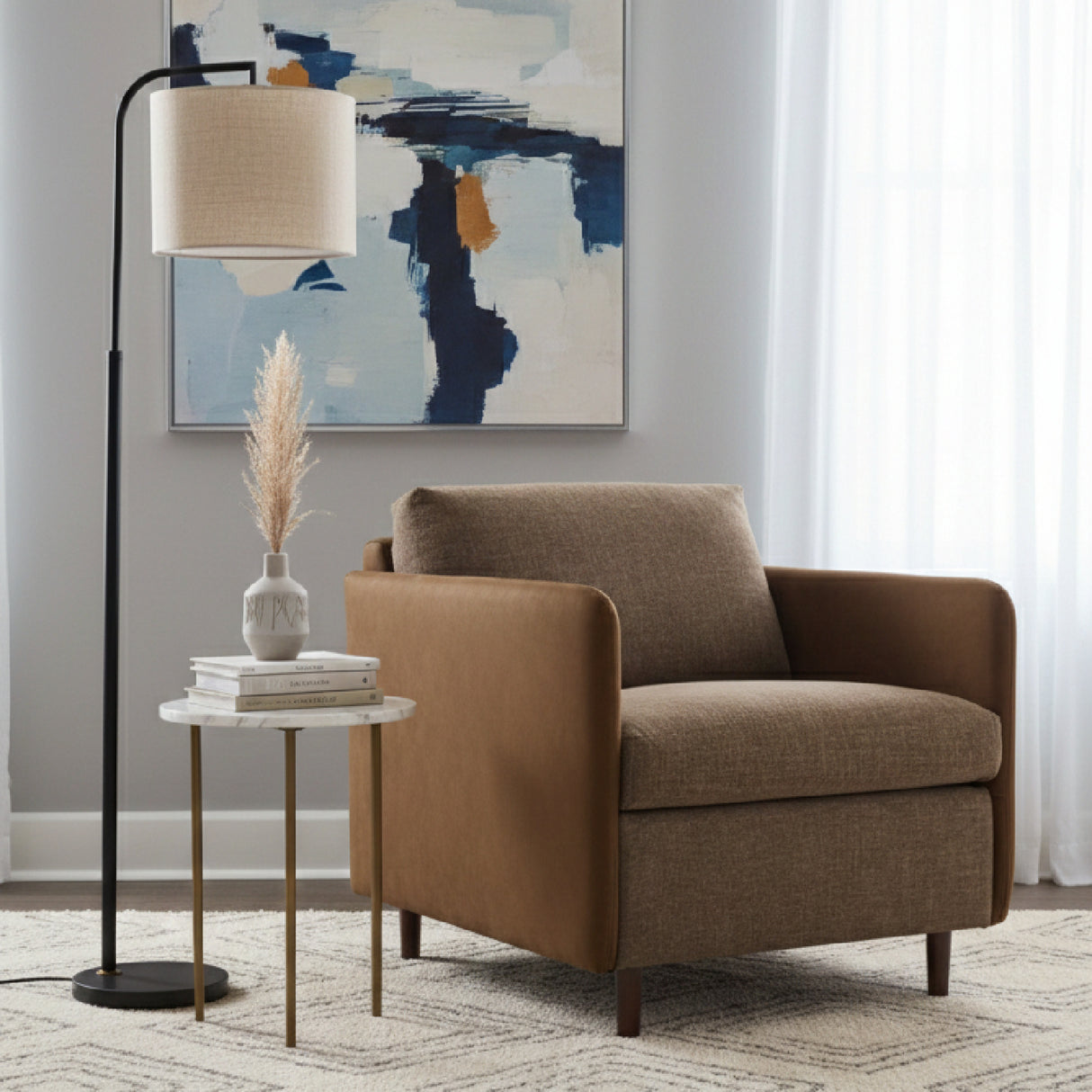   Leather Arm Accent Chair | Oroa.com