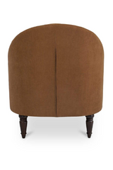 Modern European furniture -Tufted-Back Curved Accent Chair - www.oroa.com