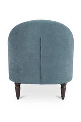 Modern European furniture -Tufted-Back Curved Accent Chair - www.oroa.com