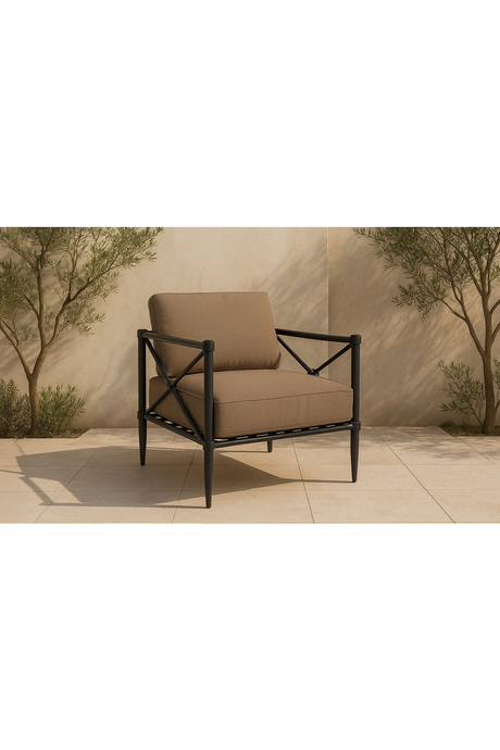 Modern European furniture - X-Framed Outdoor Accent Chair - www.oroa.com