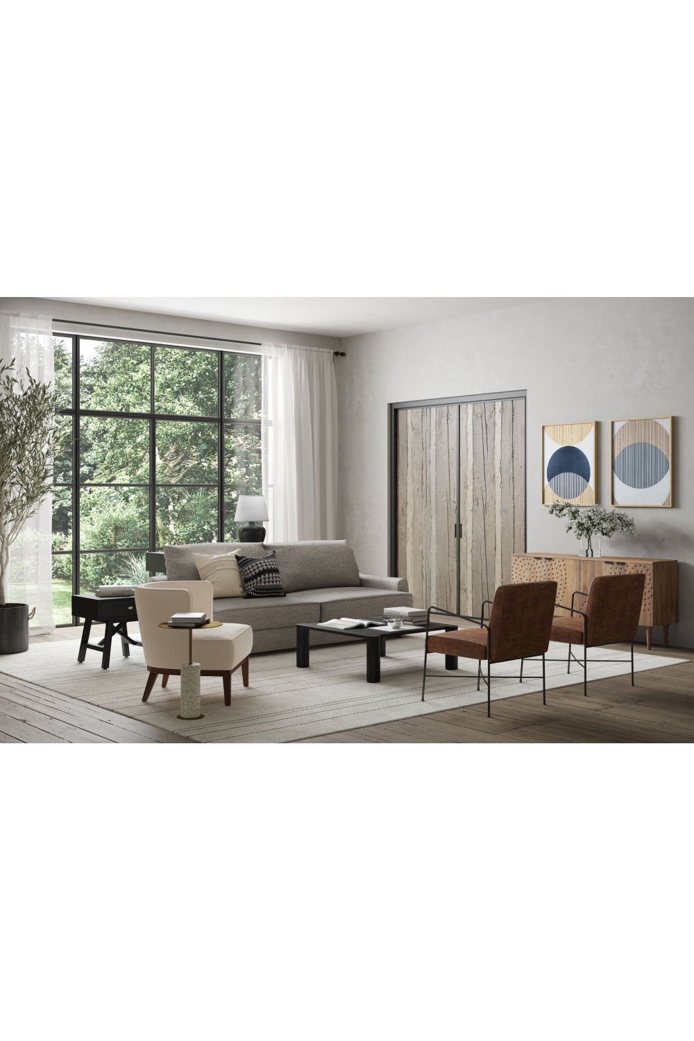 Modern European furniture - Circular Outline Art Print - www.oroa.com