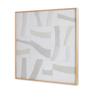 Modern European furniture - Light-Toned Strips Collage Painting - www.oroa.com
