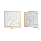 Modern European furniture - Light-Toned Strips Collage Painting - www.oroa.com