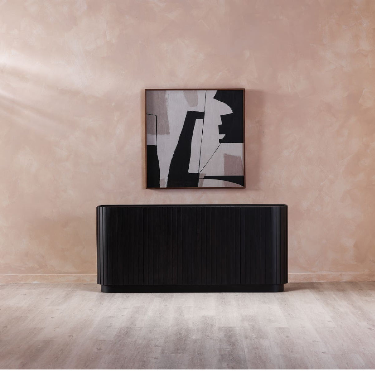 Modern European furniture - Abstract Shapes Framed Painting - www.oroa.com