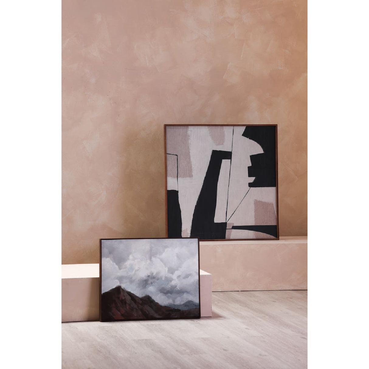 Modern European furniture - Abstract Shapes Framed Painting - www.oroa.com