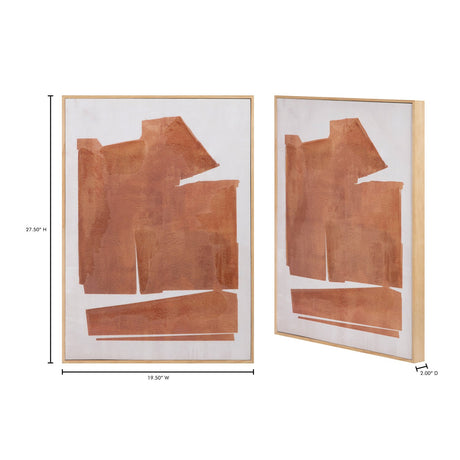 Modern European furniture - Warm Orange Framed Painting - www.oroa.com
