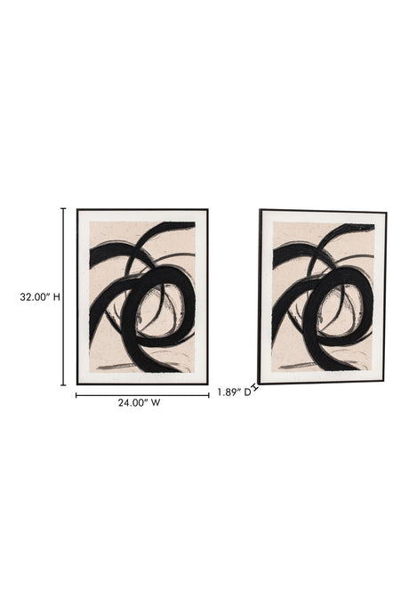 Modern European furniture - Flowy Brush Strokes Painting - www.oroa.com