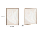 Modern European furniture - Abstract White Brush Strokes Painting - www.oroa.com