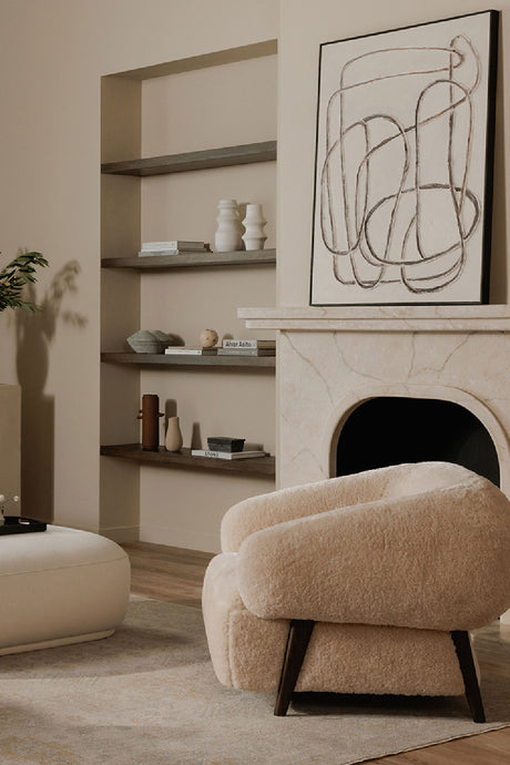 Modern European furniture - Whimsical Brush Strokes Painting - www.oroa.com