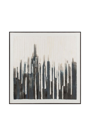 Gray Toned Linear Painting | Novi Living Nightingale