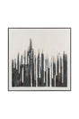 Modern European furniture - Gray Toned Linear Painting - www.oroa.com
