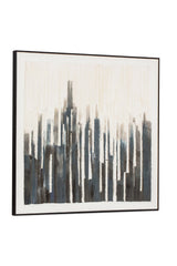 Modern European furniture - Gray Toned Linear Painting - www.oroa.com