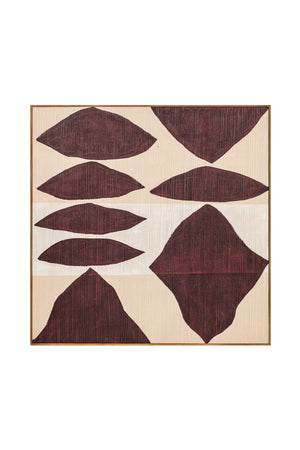 Red Patterns Framed Painting | Novi Living Amada