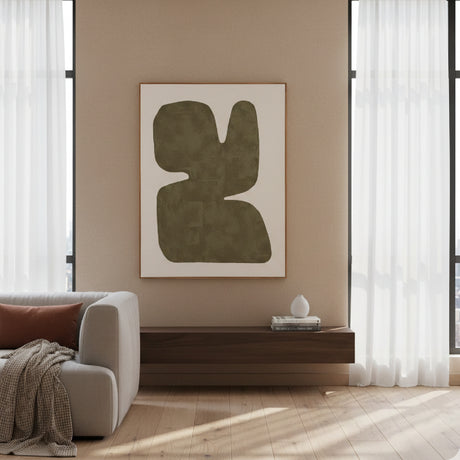 Modern European furniture - Green Abstract Framed Painting - www.oroa.com