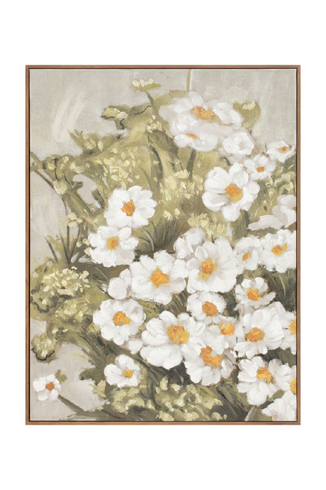 White Blooms Framed Painting | Novi Living Wildflowers | Oroa.com