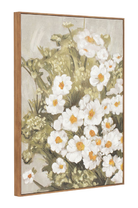 Modern European furniture - White Blooms Framed Painting - www.oroa.com