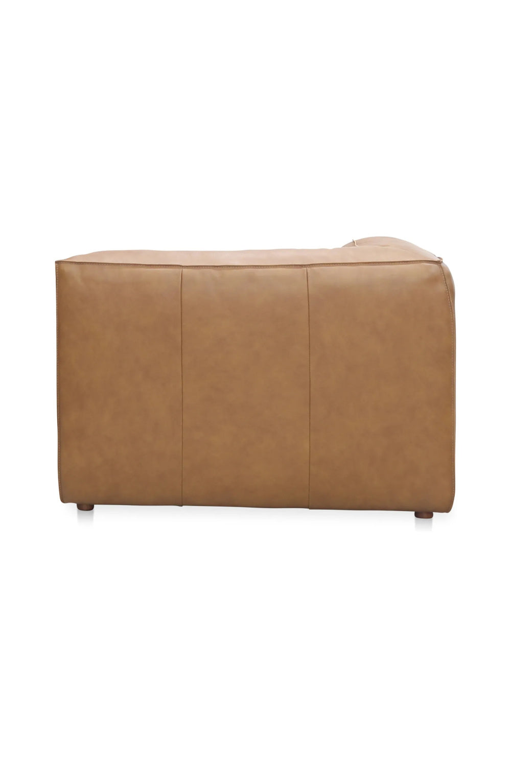 Modern European furniture - Tan Leather Corner Chair - www.oroa.com