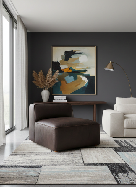 Brown Leather Slipper Chair | Novi Living Form | Oroa.com