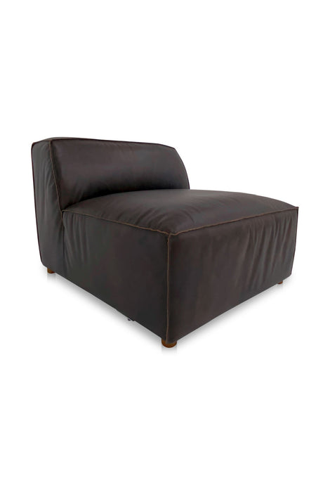 Brown Leather Slipper Chair | Novi Living Form | Oroa.com