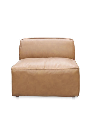 Modern European furniture - Tan Leather Slipper Chair - www.oroa.com