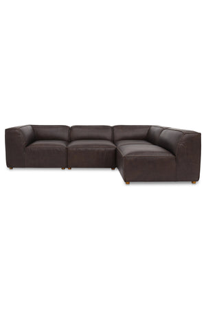 Top-Grain Leather Sectional Sofa | Novi Living Form