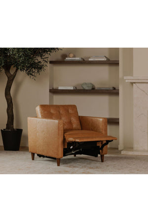 Mid-Century Leather Recliner Chair | Novi Living Bridgers Power | Oroa.com