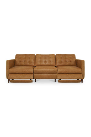 Mid-Century Leather Recliner Sofa | Novi Living Bridgers Power | Oroa.com
