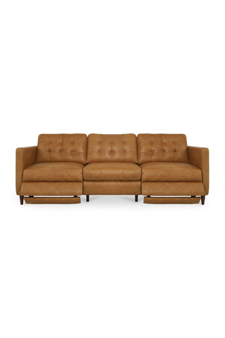 Mid-Century Leather Recliner Sofa | Novi Living Bridgers Power | Oroa.com