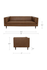 Modern European furniture - Top Grain Leather Sofa - www.oroa.com