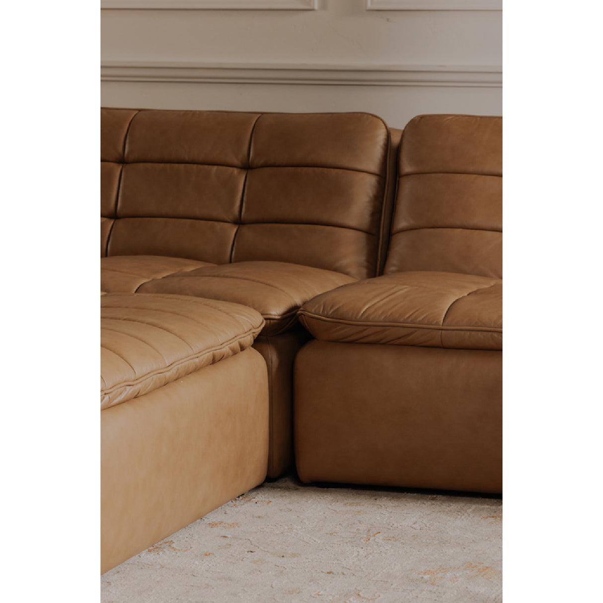 Grid Channeled Ottoman | Novi Living Lino