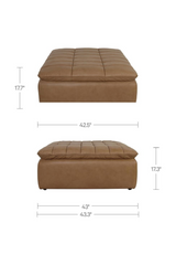 Modern European furniture - Grid Channeled Ottoman - www.oroa.com