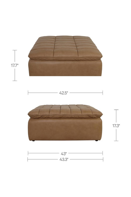 Modern European furniture - Grid Channeled Ottoman - www.oroa.com