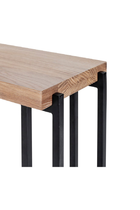 Modern European furniture - C-Shaped Oak Side Table - www.oroa.com