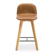 Modern European furniture - Tan Leather Counter Stool - www.oroa.com