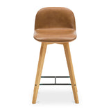 Modern European furniture - Tan Leather Counter Stool - www.oroa.com