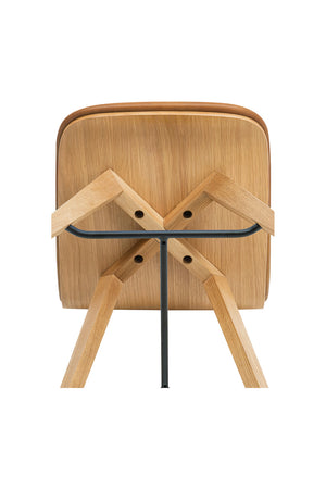 Modern European furniture - Tan Leather Counter Stool - www.oroa.com